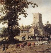 POST, Pieter Jansz Italianate Landscape with the Parting of Jacob and Laban zg oil painting on canvas